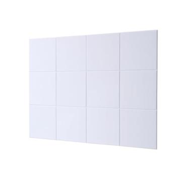 Imagem de LAJAR Grandes azulejos de parede de feltro, pacote com 12 placas de cortiça alternativas com abas adesivas removíveis, quadros de boletim de feltro para escritório, escola e casa (branco)