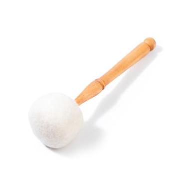 Imagem de Bengala de lã feltrada Drum Mallet – martelo de lã de 22 cm para gongos e tigelas grandes de canto Himalayan Bazaar
