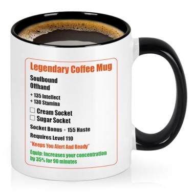 Imagem de Cabtnca Presentes para jogadores, caneca de café lendária, presentes de jogadores para homens adolescentes, presentes de World of Warcraft, mercadorias do World of Warcraft, presentes de aniversário