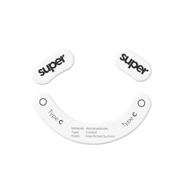 Imagem de Patins de mouse de vidro Superglide – Deslizamento controlável consistente, borda redonda polida, pés de mouse para jogos super equilibrados com sola durável para Razer DeathAdder v3 Pro (Tipo-C,