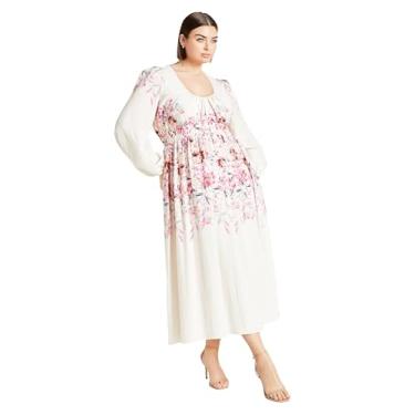 Imagem de City Chic Vestido longo com estampa Keyla Plus Size em Posie IRY Perfection, Posie Iry Perfection, 48