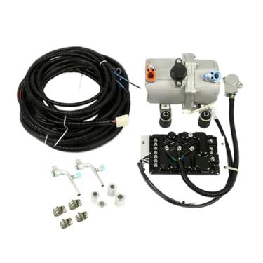 Imagem de Conjunto de compressor elétrico a/c 12/24 volts, para ar condicionado automotivo, carro, caminhão, ônibus, barco, trator, loja, automóvel, ar condicionado(12 voltage)