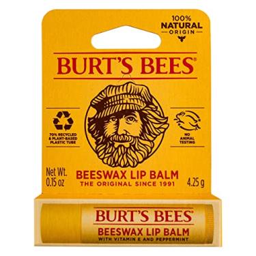 Imagem de Burt's Bees Beeswax Lip Balm with Vitamin E & Peppermint 0.15 oz (Pack of 5)