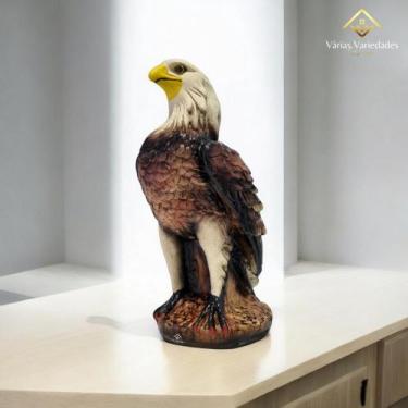 Imagem de Estátua Águia Gavião Espanta Pombos Gesso 36 cm Varias Variedades - VÁ
