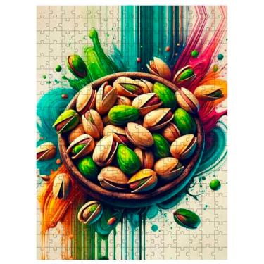 Imagem de Quebra-cabeça Decorativo Pistache em cores de 300 peças MDF