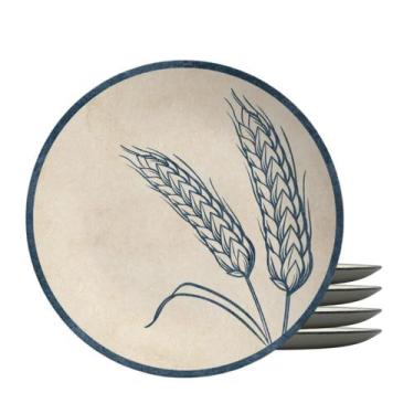 Imagem de Jogo De Pratos Sobremesa Cerâmica Kit 4 Peças 20cm Coup Spices Alleanz