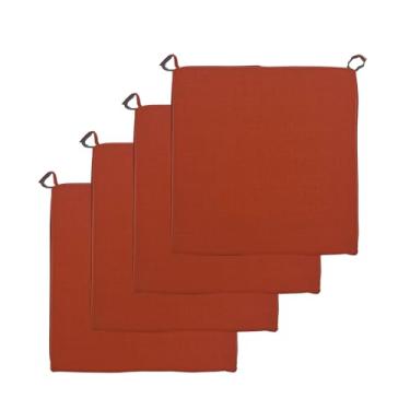 Imagem de Goodgoods Almofada de pátio ao ar livre com pedreira de velcro vermelho almofadas para cadeira de exterior 50,8 x 50,8 cm com zíper adequado para móveis de pátio e a maioria dos móveis Home Depot,