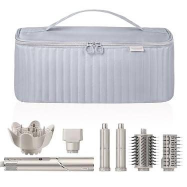 Imagem de Lexeeco Estojo De Transporte De Viagem Para Secador De Cabelo Shark Flexstyle Dyson Airwrap Escova Acessórios Para Cabelo Ferramentas Bolsa De Armazenamento Para Revlon Secador De Cabelo Styler Orga