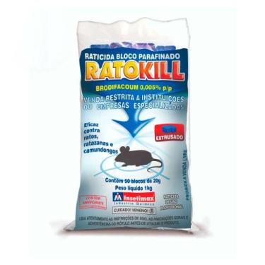 Imagem de Isca para rato Ratokill Bloco Extrusado 10 blocos com 20g cada