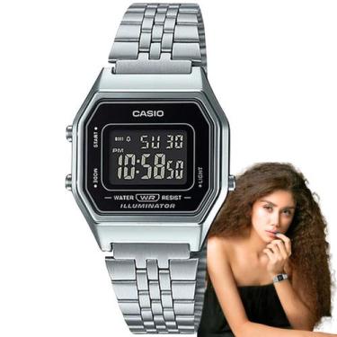 Imagem de Relógio de Pulso Casio Feminino Digital Vintage Pequeno Quadrado Resis