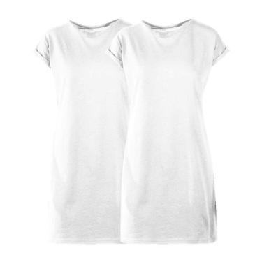 Imagem de Kit 2 Vestidos Feminino Estilo Camiseta  Moda Básico Slim Fitness, Bra