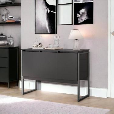Imagem de Buffet Compacto 3 Portas Verona Preto Onix