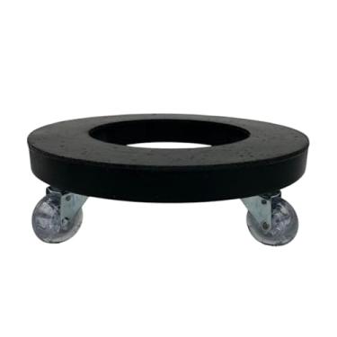 Imagem de Suporte para vaso em polietileno com rodizio de 4 rodas em gel diamentro 25 cm (PRETO, 40CM)