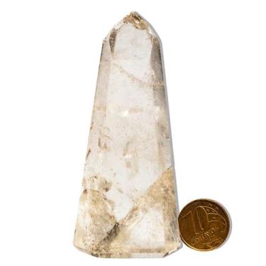 Imagem de Ponta Cristal Pedra Lapidado Natural 90 a 100 mm Tipo B - CristaisdeCu