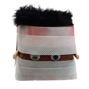 Imagem de Cachepot De Feltro Resinado Halloween Múmia - 01 Unidade