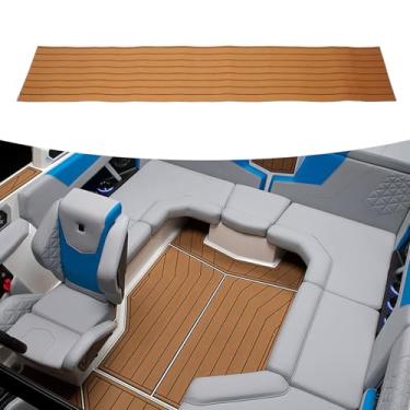 Imagem de Piso de barco espuma EVA, folha de piso autoadesiva carpete marinho, tapete antiderrapante de absorção de choque para piso de convés de barco para barco a motor RV iate caiaque