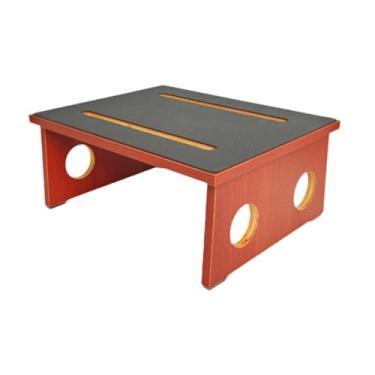 Imagem de IEUDNS Padadaz de madeira dobrável para adultos crianças práticas não escalonam 150 kg de serviço pesado oco versátil bancos de degrau de cabeceira leve leve