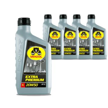 Imagem de 4 Litros De Oleo De Motor 20w50 Sl Extra Premium Mineral-menzoil