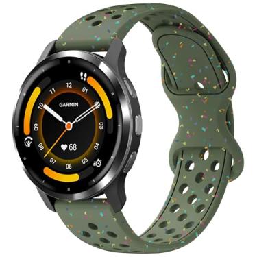 Imagem de Laband Pulseira de silicone esportiva colorida de 22 mm compatível com Garmin Vivoactive 4/Venu 3/Venu 2, pulseira esportiva macia de plástico reciclado para Forerunner 265/965/955/745/255/255 Music