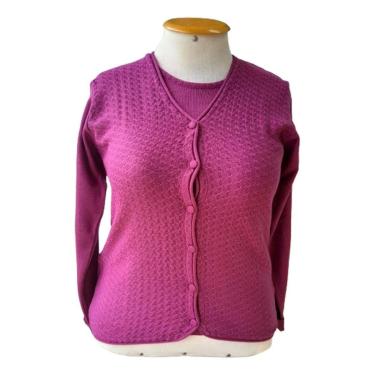 Imagem de Tween-set Tricot Premium Plus Size 2 Peças Botão Lindo Frio-Feminino