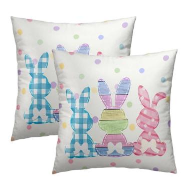 Imagem de Capas de almofada Granbey Easter Colorful Rabbit 60x60cm