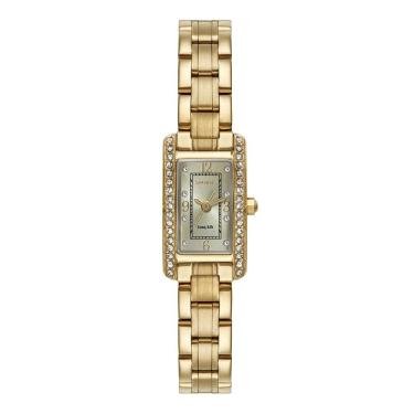 Imagem de Relógio Seculus Feminino Ref: 77324lpsvda1 Retangular Aço Dourado