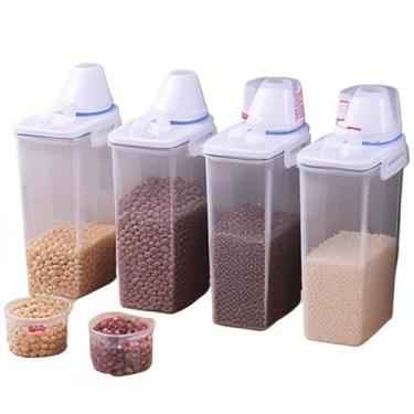 Imagem de Pote Hermético Com Medidor Organizador De Alimentos Mantimentos Arroz 2L