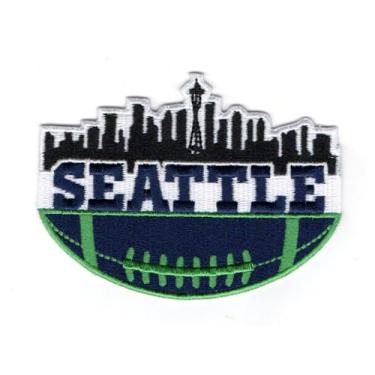 Imagem de MJshop29 Seattle City, time favorito dos fãs de futebol americano, adesivos para roupas, mochilas, jeans, remendo de motocicleta, costurar, jaquetas personalizadas, chapéus, bolsas táticas
