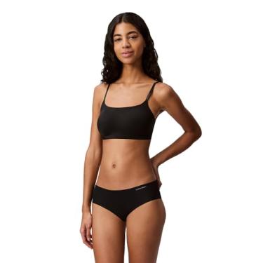 Imagem de Calvin Klein Sutiã feminino Invisibles confortável sem costura com alça skinny, Preto, P