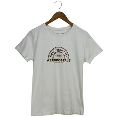 Imagem de Camiseta Aeropostale Silkada Creme Feminina-Feminino