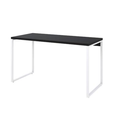 Imagem de Mesa Kuadra Office 135X60X75cm Preto Ônix/Est.Branca