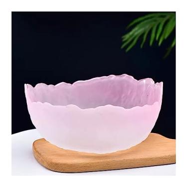 Imagem de cesta de frutas Prato de frutas de vidro para casa sala de estar Mesa de centro Prato de frutas Prato de lanche Melão Tigela de frutas secas Prato de frutas rosa azul verde gradiente Prato de frutas d