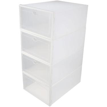 Imagem de Caixa Organizadora Empilhável Sapateira em Plástico Com Tampa Transparente (4)