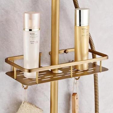 Imagem de Prateleira De Banheiro Prateleira De Canto Para Divisor De Banheiro Prateleira Triangular De Banheiro Espaço Preto Alumínio Armazenamento Em Forma De Leque Cesta De Rede Banheiro Pingente P