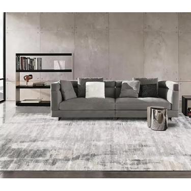 Imagem de Tapetes grandes e abstratos simples para sala de estar, quarto, decoração de casa, sofá, mesa, área, entrada moderna (200x200cm 78x78 pol./Sem fiapos 3)