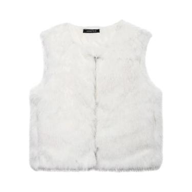 Imagem de Colete Feminino de Pele Sintética - Sem Mangas, Quente e Soltinho para