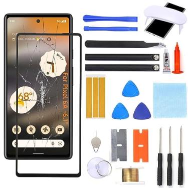 Imagem de UYGHHK Substituição de tela Pixel 6A, kit de reparo de painel externo de vidro frontal compatível com Google Pixel 6A 6,1 polegadas (sem LCD e digitalizador de toque)