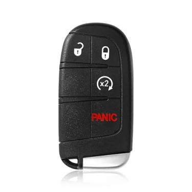 Imagem de Keylessbest Substituição para controle remoto Jeep Renegade Key Fob 2015 2016 2017 2018 2019 2020 2021 4 botões 433MHz M3N-40821302, preto