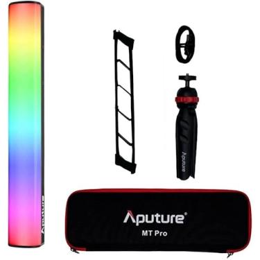 Imagem de Kit de mini tubo de luz LED US Stock Aputure MT Pro-1 inclui mini tripé com cabeça esférica de 1/10.2-50.8 cm, grade de controle de luz de tecido de 45°, estojo de transporte