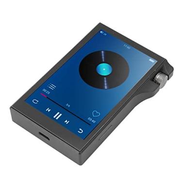 Imagem de MP3 Player, chip Quad Core de memória grande, corpo de liga de alumínio, portátil, MP3 Player de alta resolução para uso diário para Android 9.0 (preto)