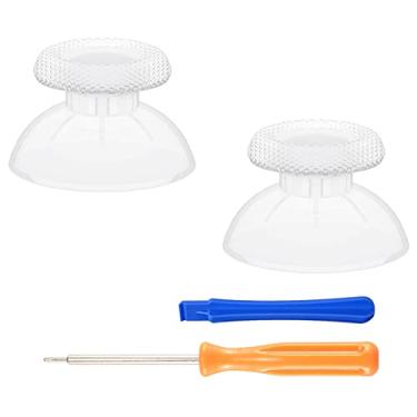 Imagem de eXtremeRate Thumbsticks de substituição transparente para PS5, controlador PS4, joystick analógico para controle Playstation 5 PS4/PS4 Pro/PS4 Slim
