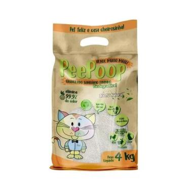 Imagem de Areia Para Gato Granulado Mandioca Fino 4kg Rende Mais Para Gatos Aves