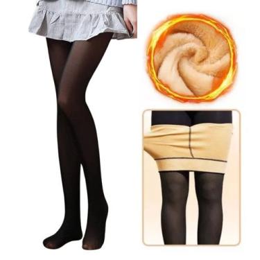 Imagem de Meia Calça Térmica Translúcida Forra Lã Pelúcia Pelinho C Pé Segunda P