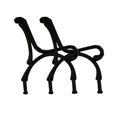 Imagem de Par Pé De Banco Praça De Jardim Gigante Em Ferro Fundido