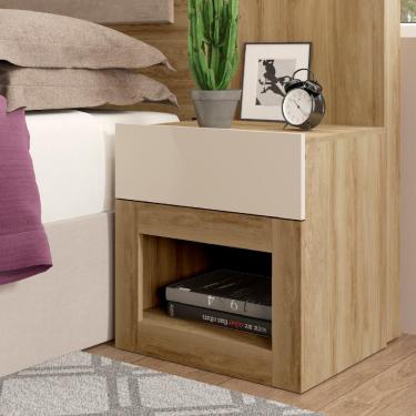 Imagem de Mesa Lateral/cabeceira 1 Gaveta Noce Carraro