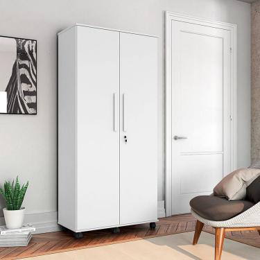 Imagem de Armário Organizador Multiuso De 2 Portas Gold Branco - Cor: Branco