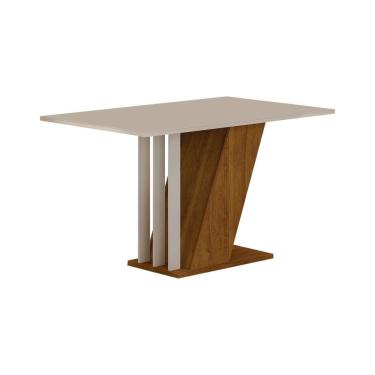 Imagem de Mesa De Jantar Miami 120Cm Yescasa Freijó/Off