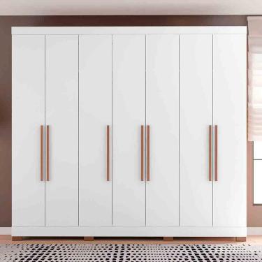 Imagem de Guarda-roupa Casal Bartira Diplomata Com 7 Portas E 6 Gav Branco