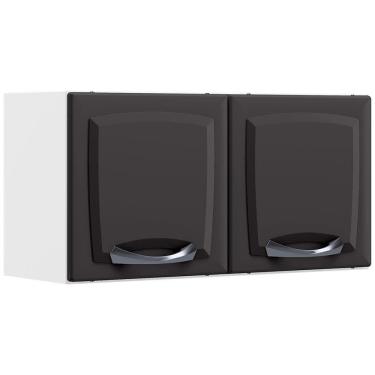 Imagem de Armário Aéreo Duplo Itatiaia New Premium Com 2 Portas - 80cm Branco Com Grafite