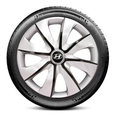 Imagem de Calota 4403 Hyundai Aro 14 Prata Grafite Prime Escolha carro